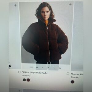 Varley Wilkins Sherpa puffer coat